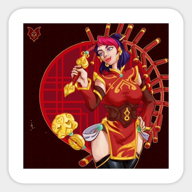 Firecracker Sejuani Sticker by MeikosArt